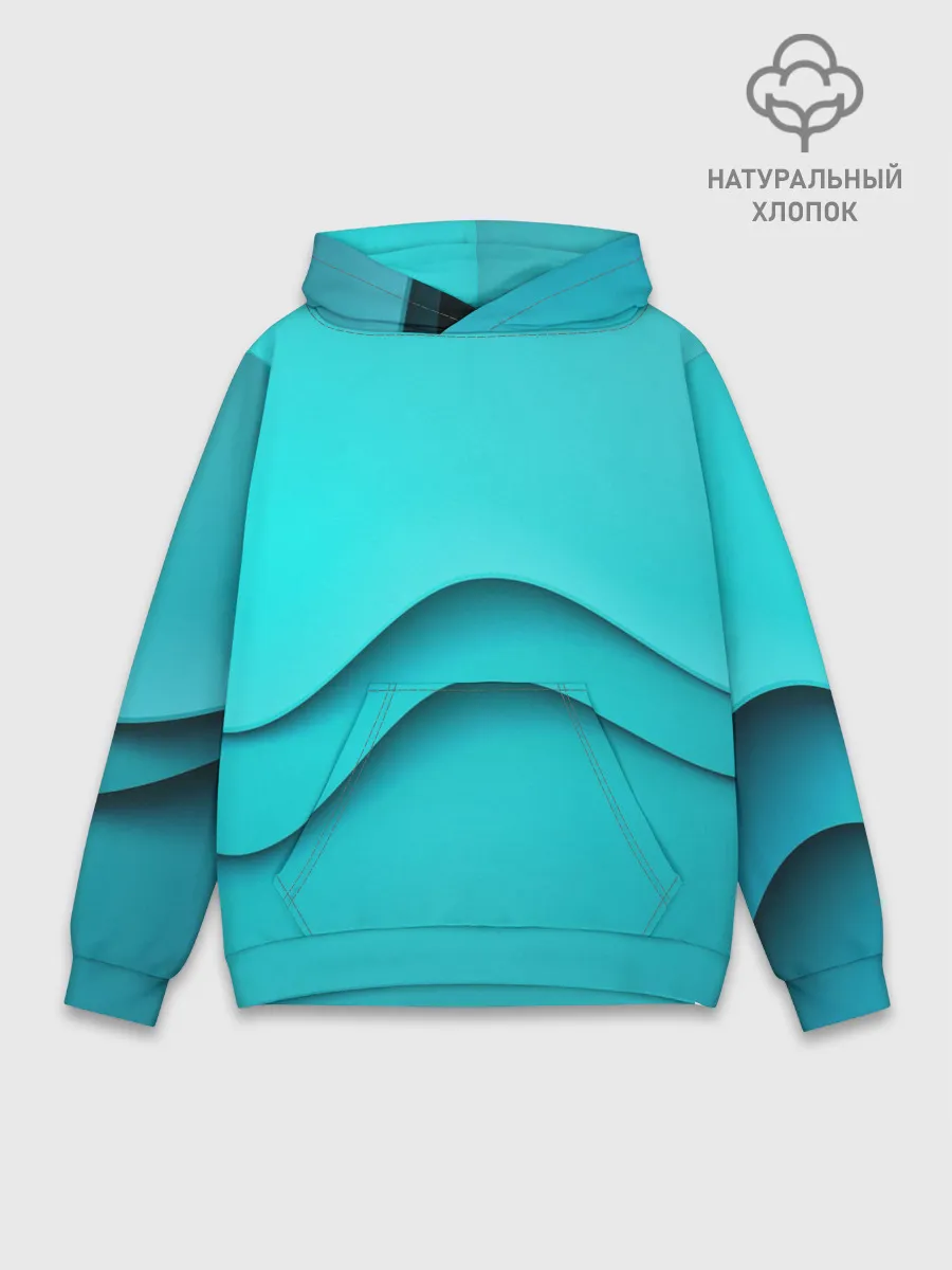 Худи мужской база хлопок / Волна