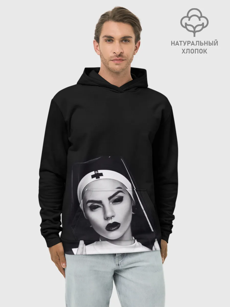Худи мужской база хлопок / МОНАХИНЯ