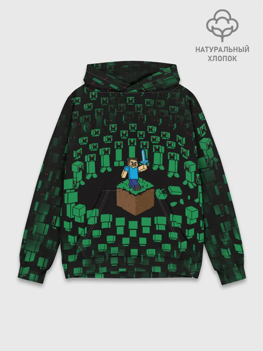 Худи мужской база хлопок / MINECRAFT