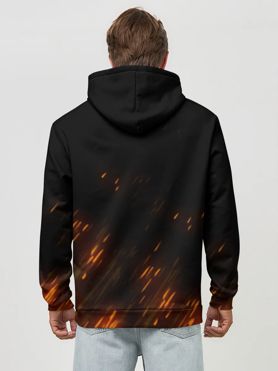 Худи мужской база хлопок / Burning Kamado