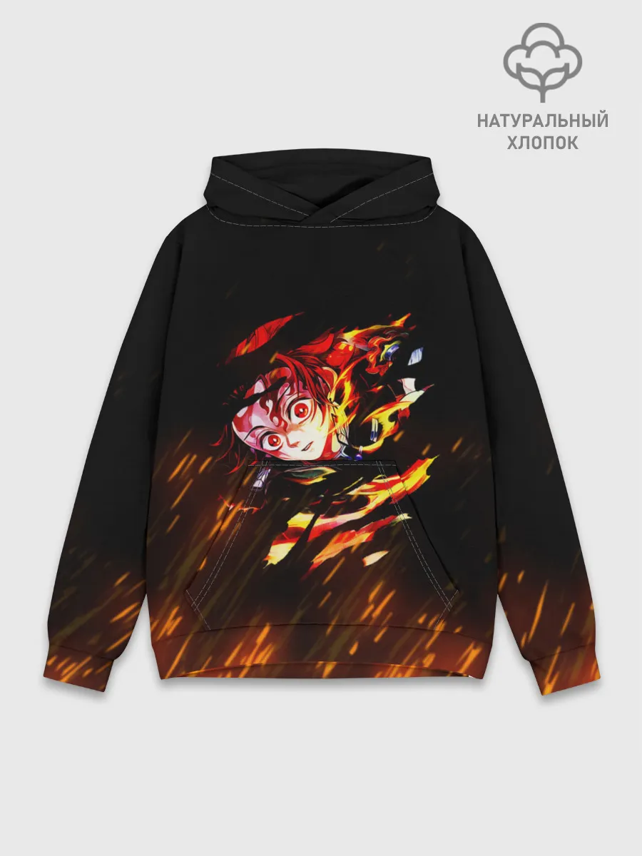 Худи мужской база хлопок / Burning Kamado
