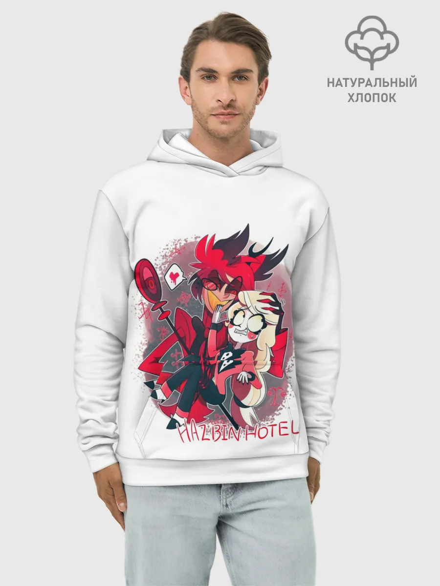 Худи мужской база хлопок / Hazbin Hotel