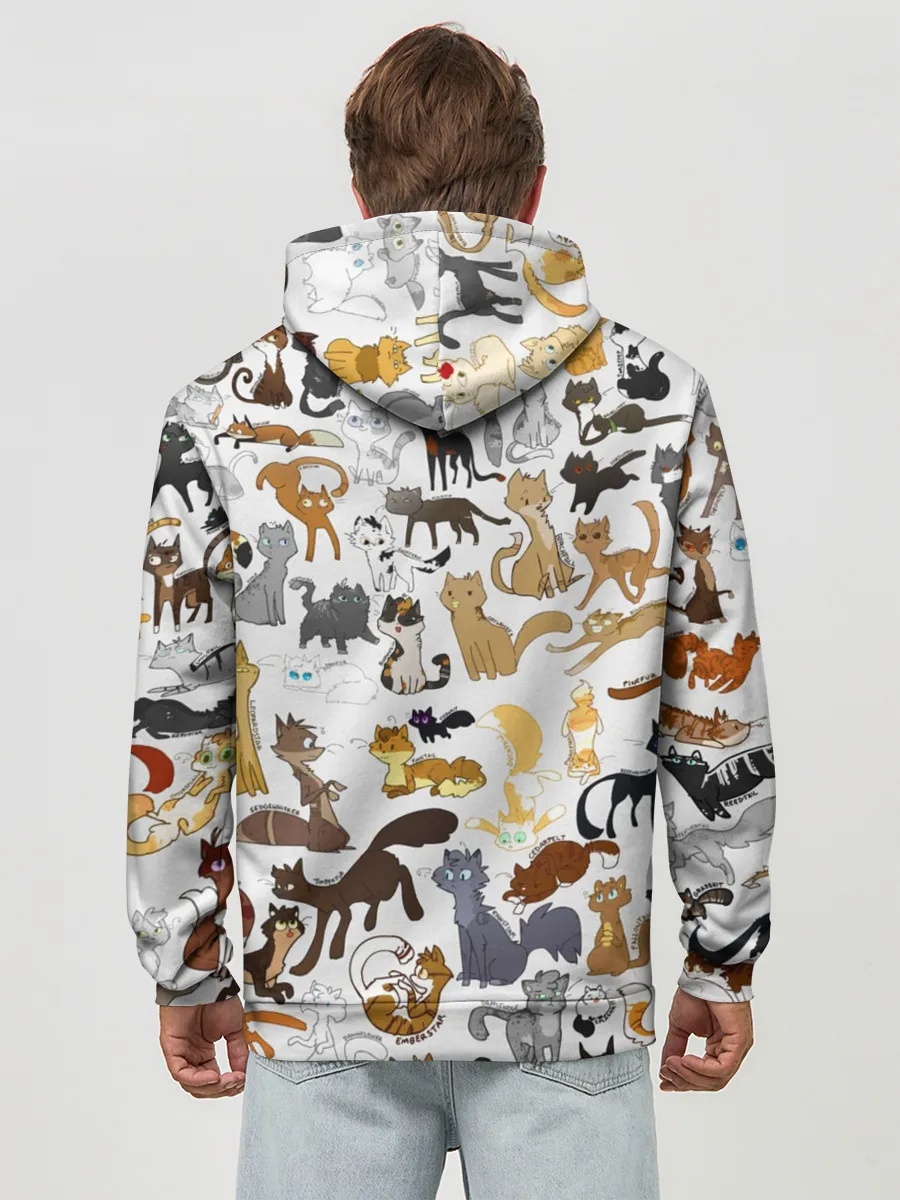 Худи мужской база хлопок / Котоколлаж 01