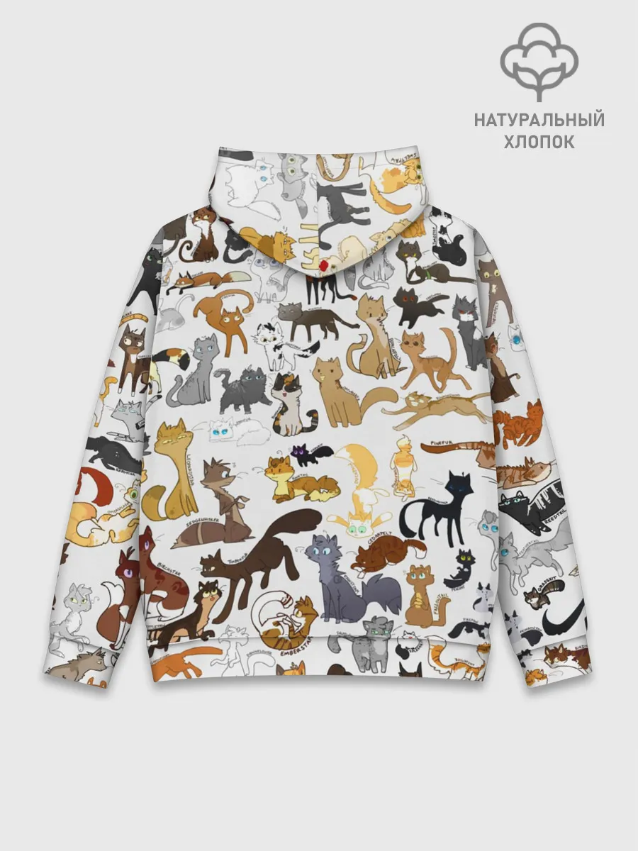 Худи мужской база хлопок / Котоколлаж 01