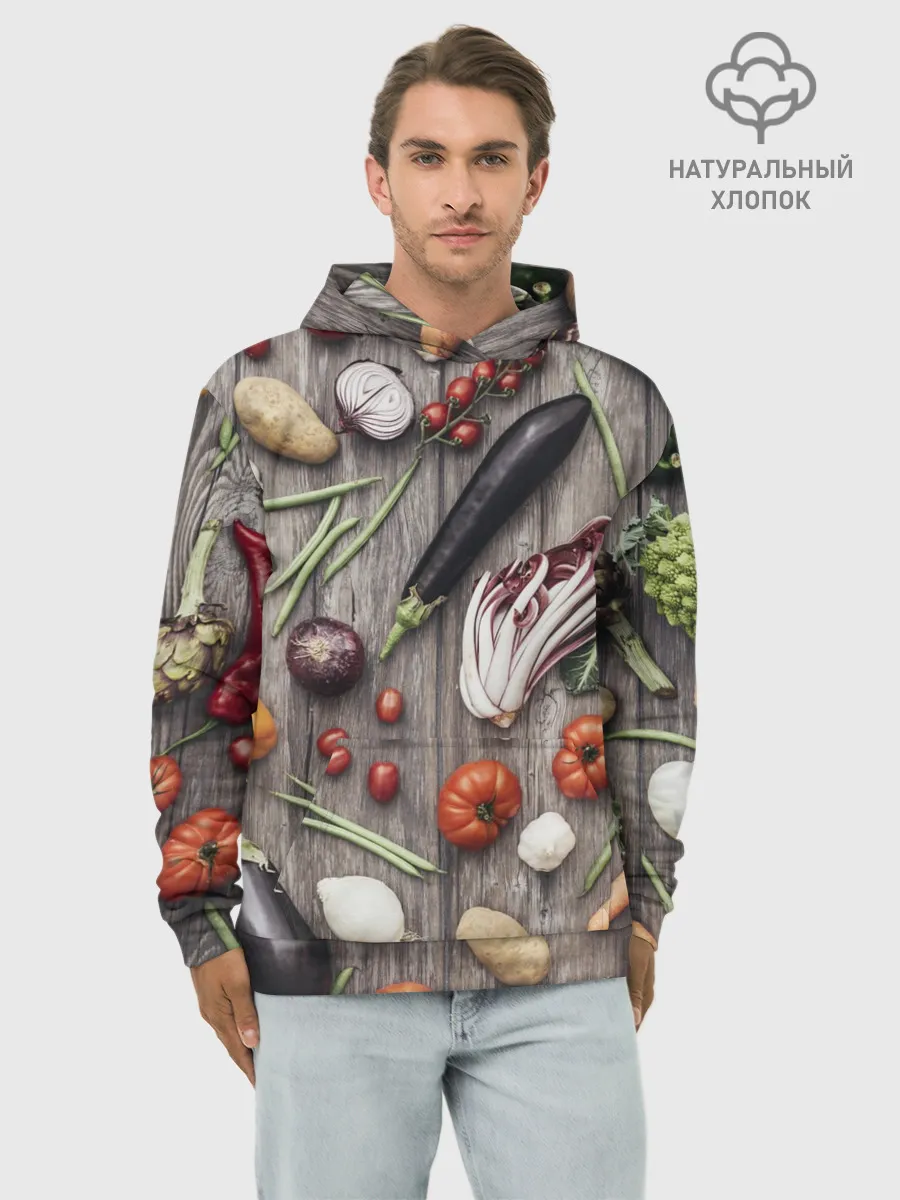 Худи мужской база хлопок / Еда