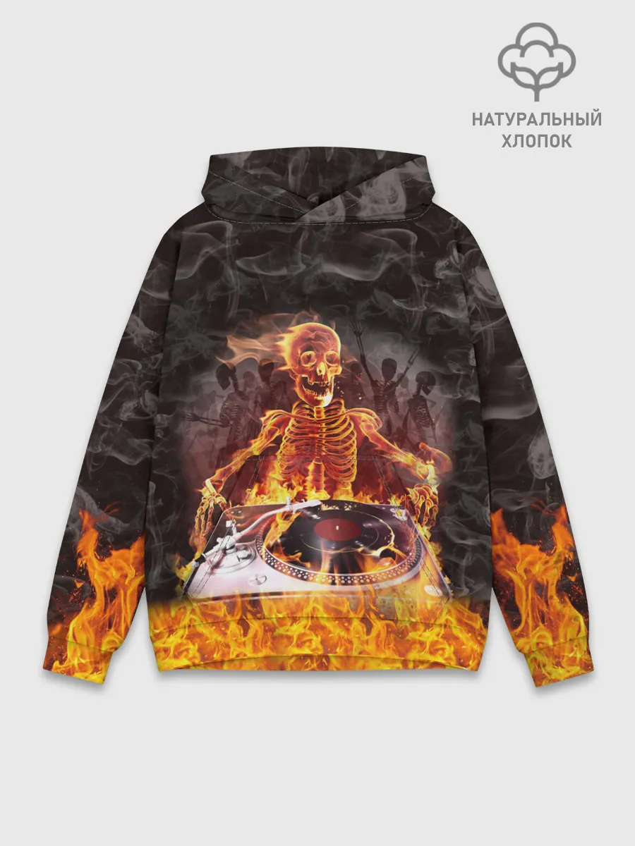 Худи мужской база хлопок / Вечеринка у скелетов