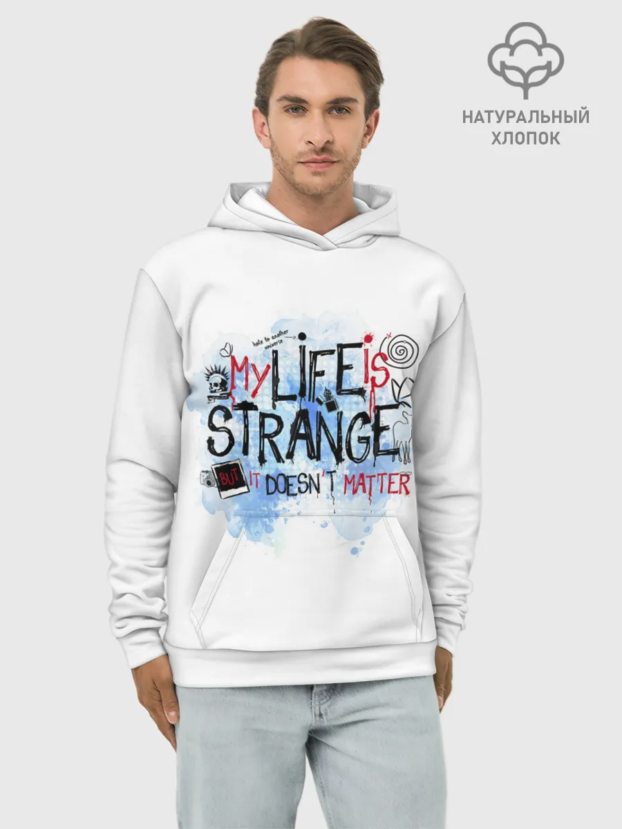 Худи мужской база хлопок / LIFE IS STRANGE
