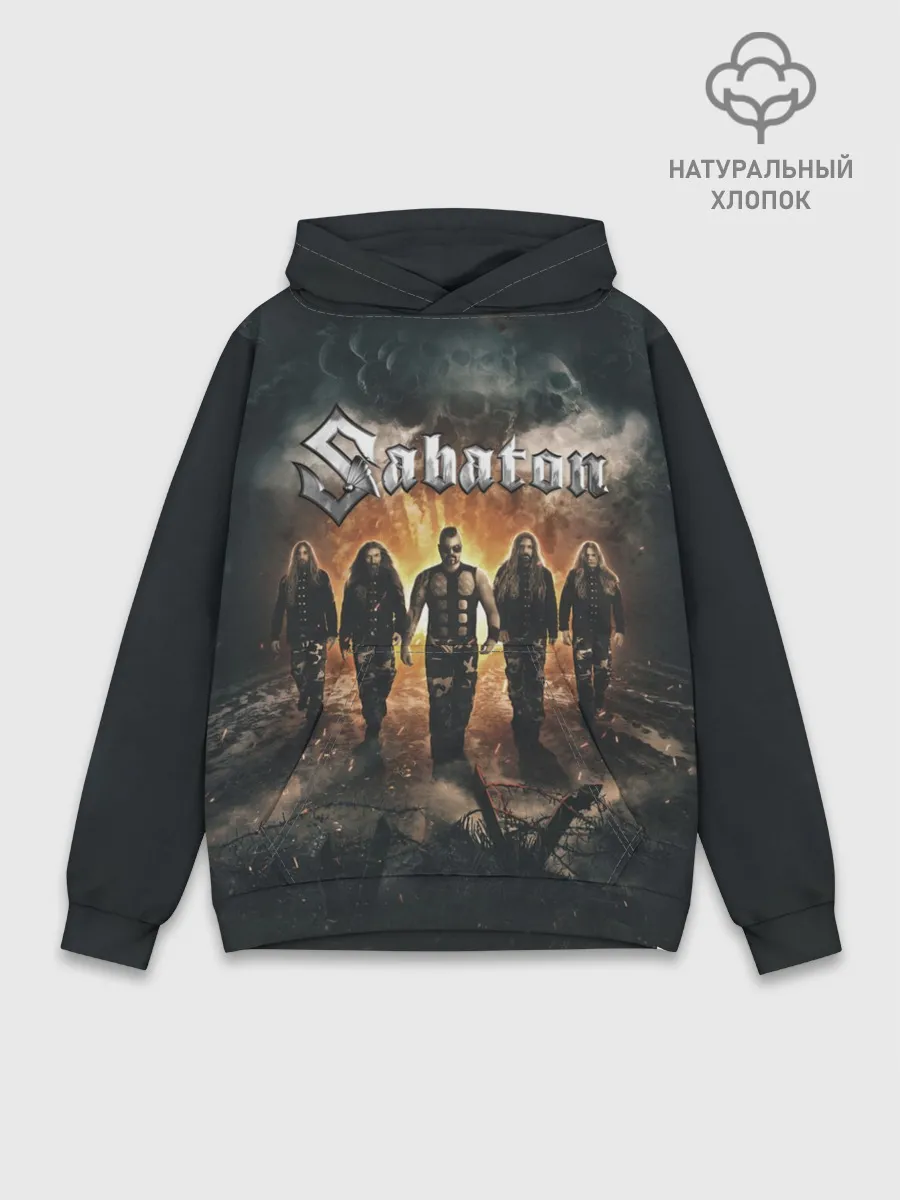 Худи мужской база хлопок / Sabaton Band
