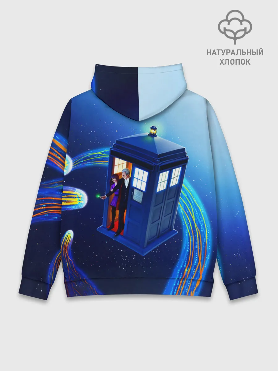 Худи мужской база хлопок / ДОКТОР И КЛАРА И ТАРДИС