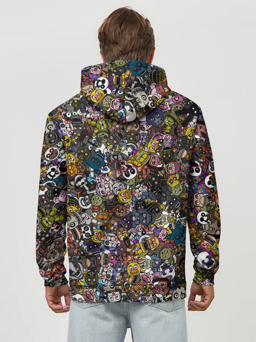 Худи мужской база хлопок / FNaF стикербомбинг