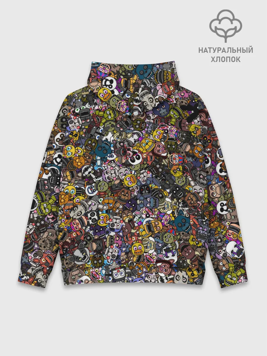 Худи мужской база хлопок / FNaF стикербомбинг
