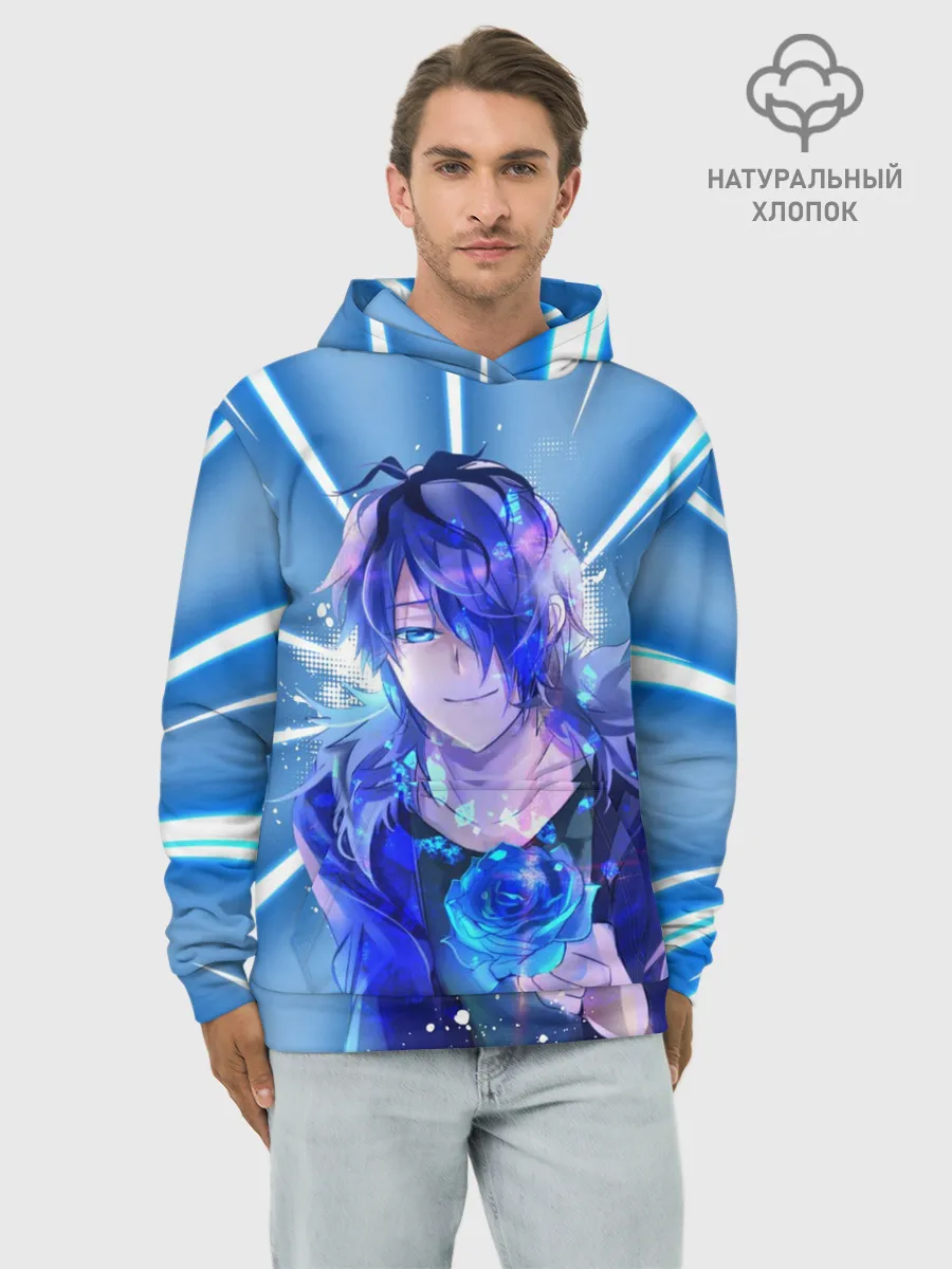 Худи мужской база хлопок / Аниме.. Роза