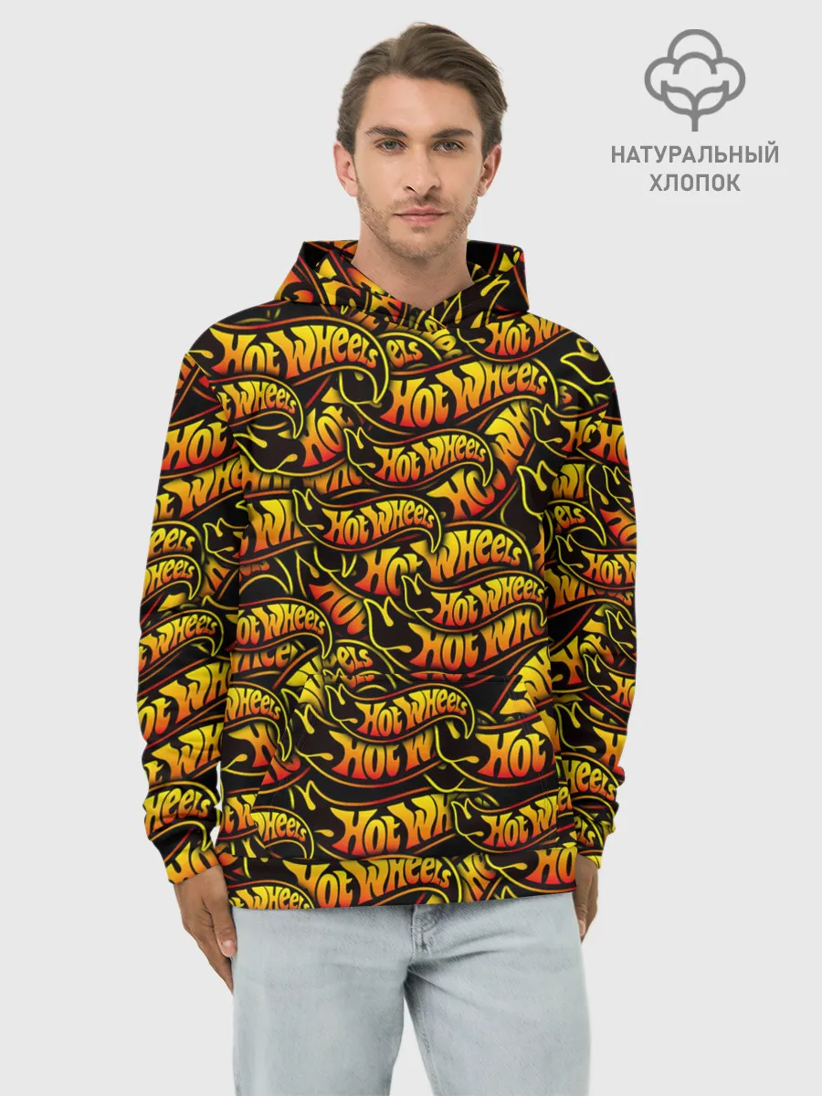 Худи мужской база хлопок / Hot Wheels