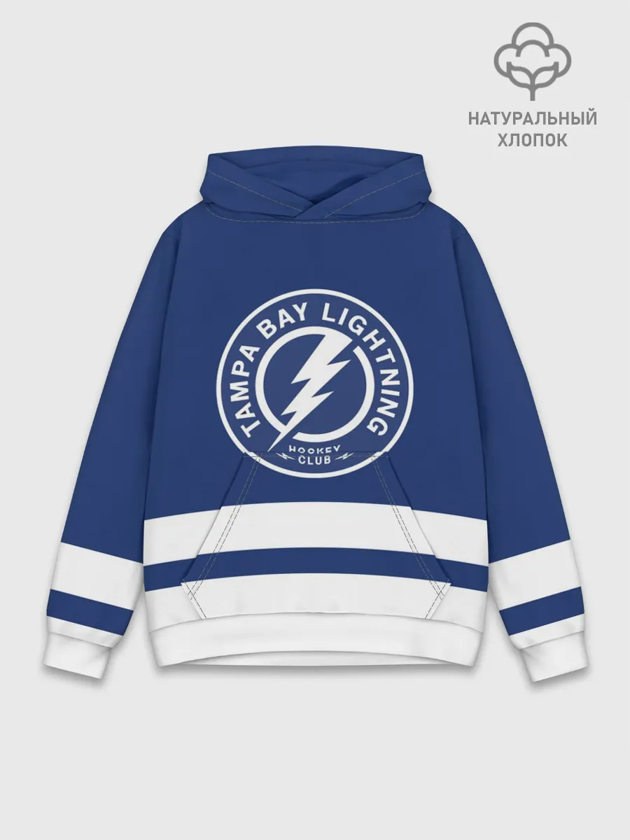 Худи мужской база хлопок / Тампа-Бэй Лайтнинг
