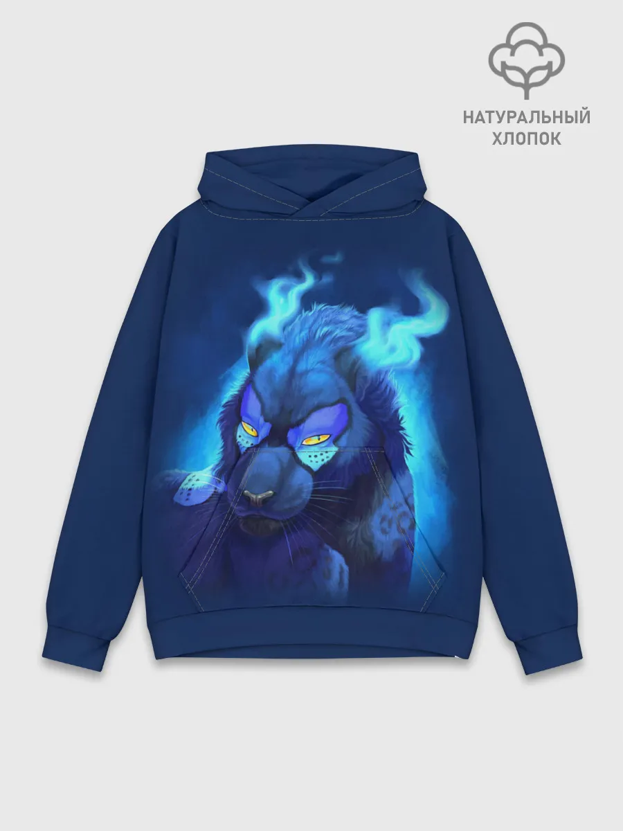 Худи мужской база хлопок / Лунная пантера #22