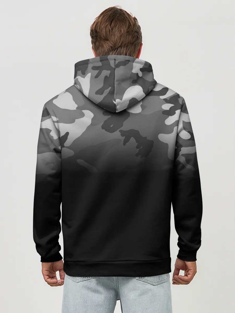 Худи мужской база хлопок / Камуфляж Вежливые люди