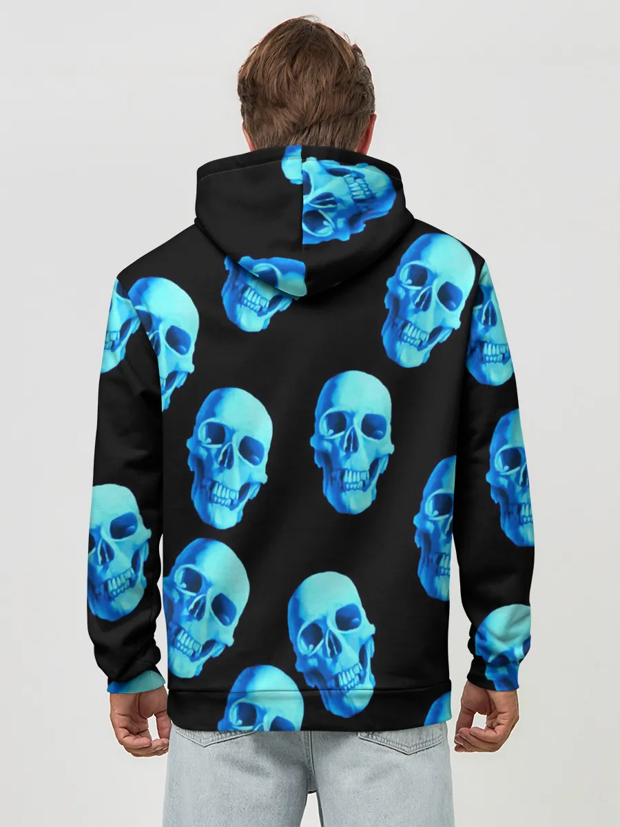 Худи мужской база хлопок / Черепа стиль