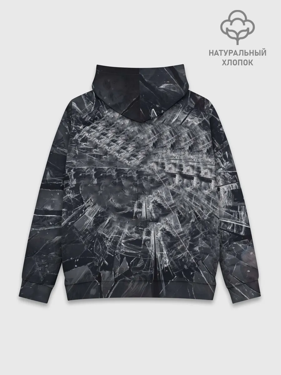 Худи мужской база хлопок / ЧЕРНОЕ ЗЕРКАЛО
