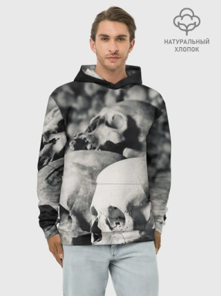Худи мужской база хлопок / ЧЕРЕПА