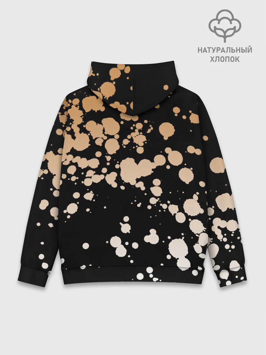 Худи мужской база хлопок / Buon Giorno коричневые брызги