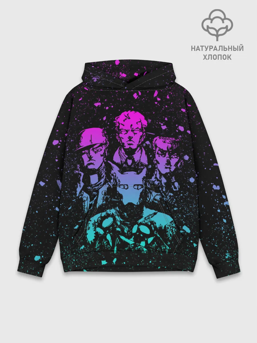 Худи мужской база хлопок / Приключения ДжоДжо