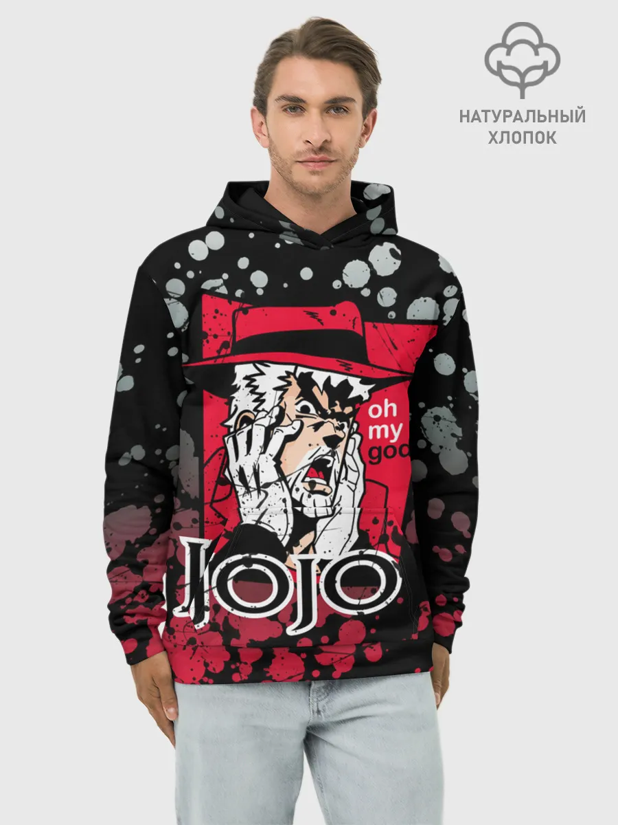 Худи мужской база хлопок / Приключения ДжоДжо