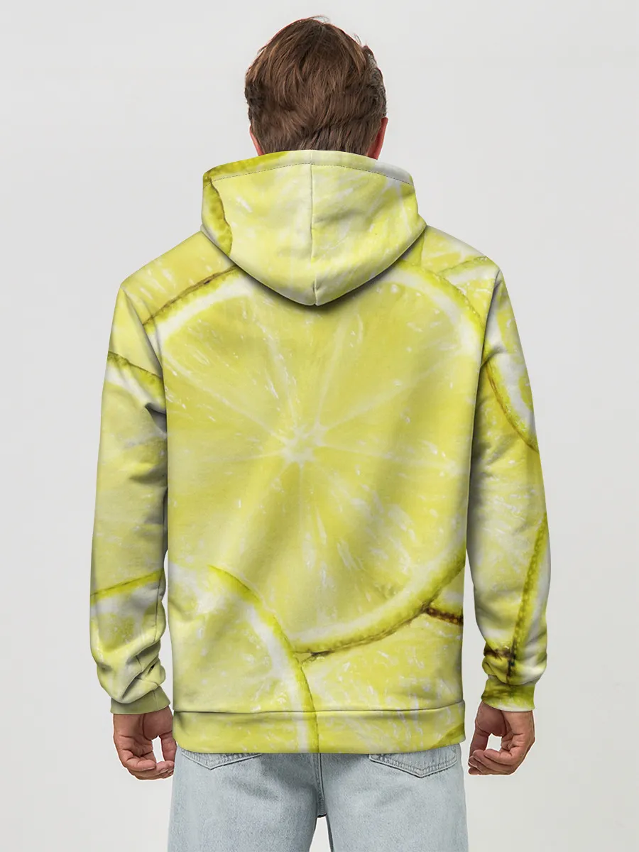 Худи мужской база хлопок / Лайм