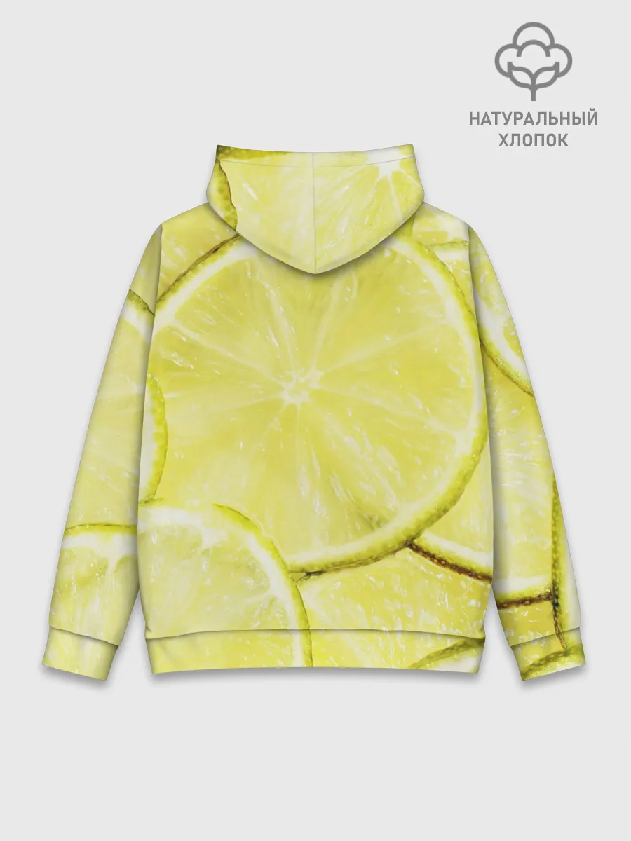 Худи мужской база хлопок / Лайм