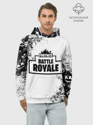 Худи мужской база хлопок / Fortnite & Marshmello