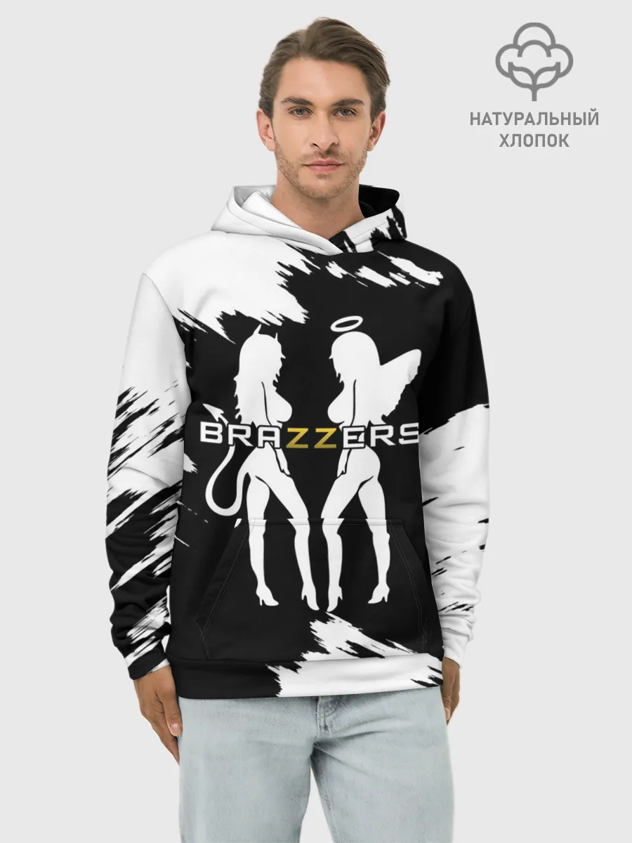 Худи мужской база хлопок / Brazzers
