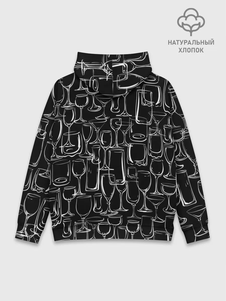 Худи мужской база хлопок / Стеклянный бармен