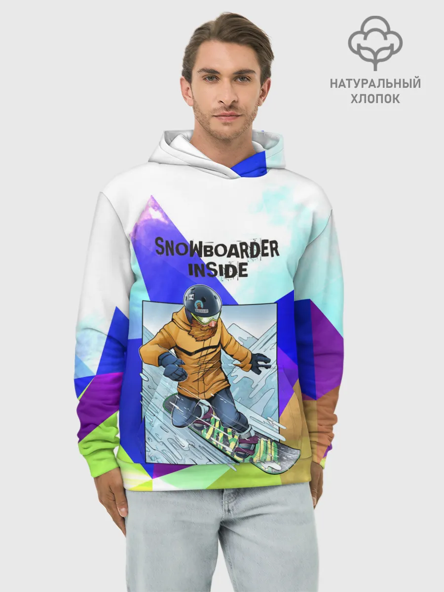 Худи мужской база хлопок / Сноуборд