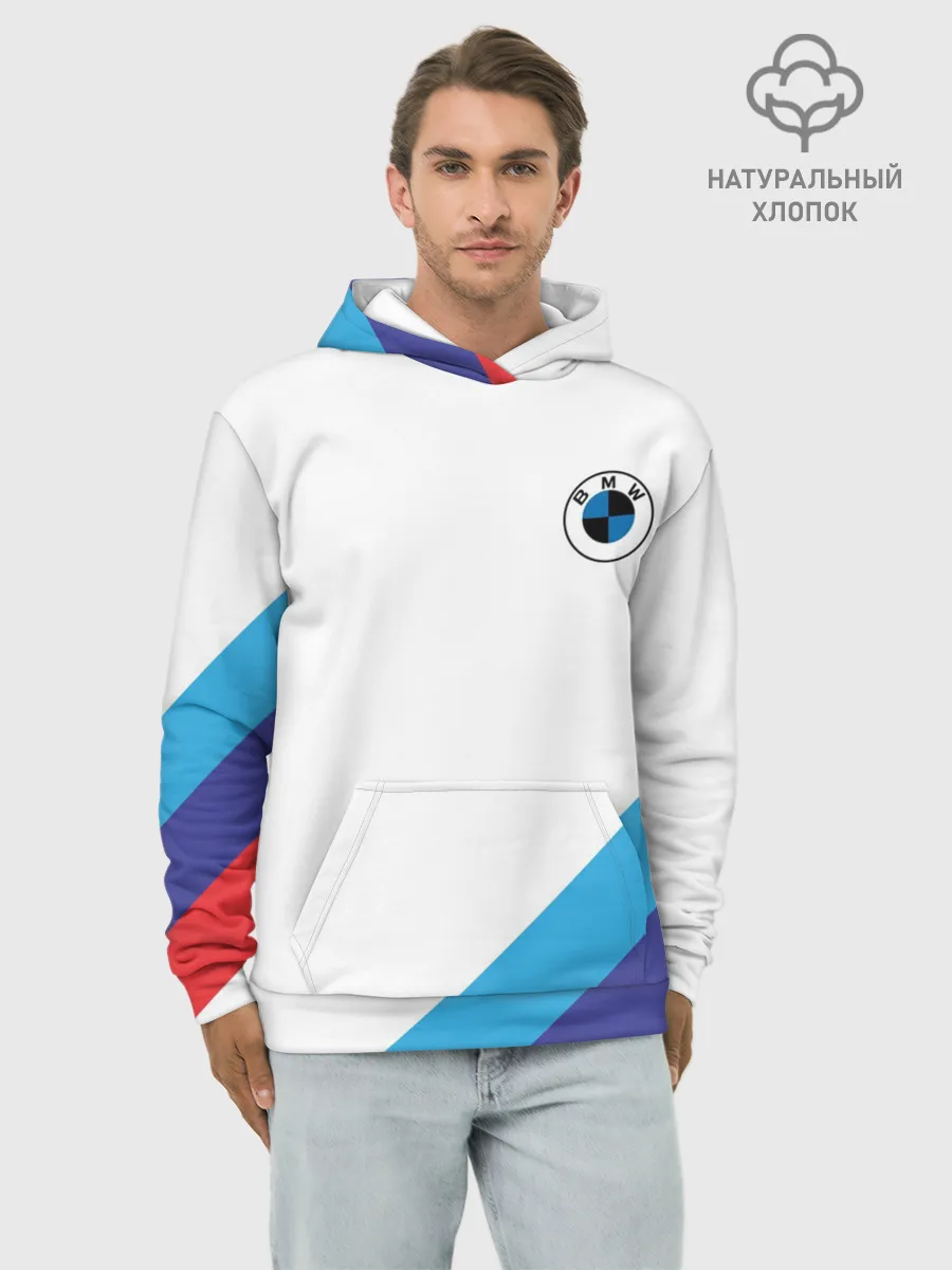 Худи мужской база хлопок / BMW NEW LOGO