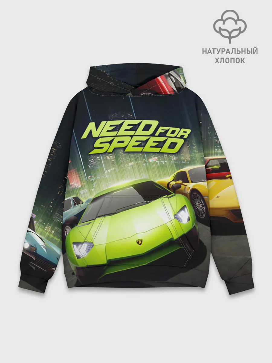 Худи мужской база хлопок / Need for Speed