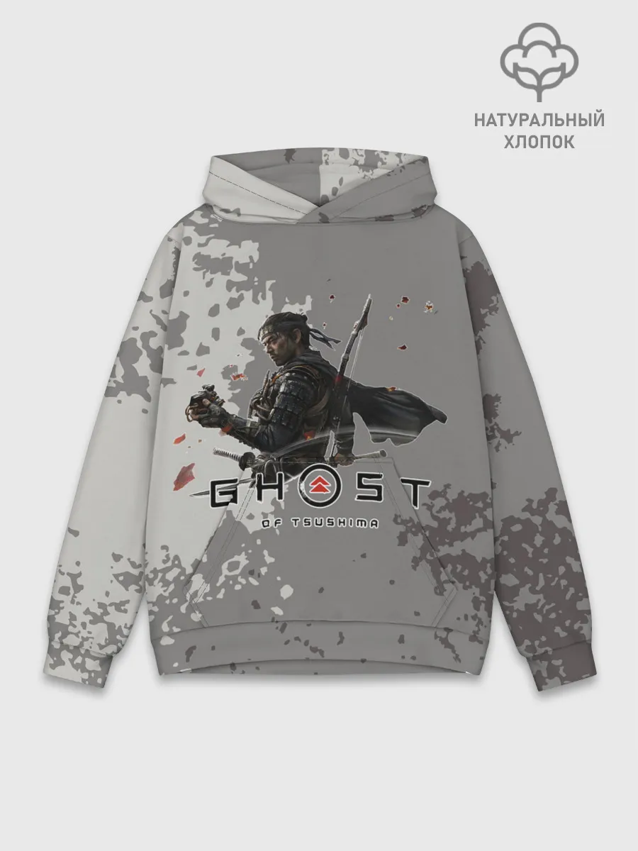 Худи мужской база хлопок / Ghost of Tsushima