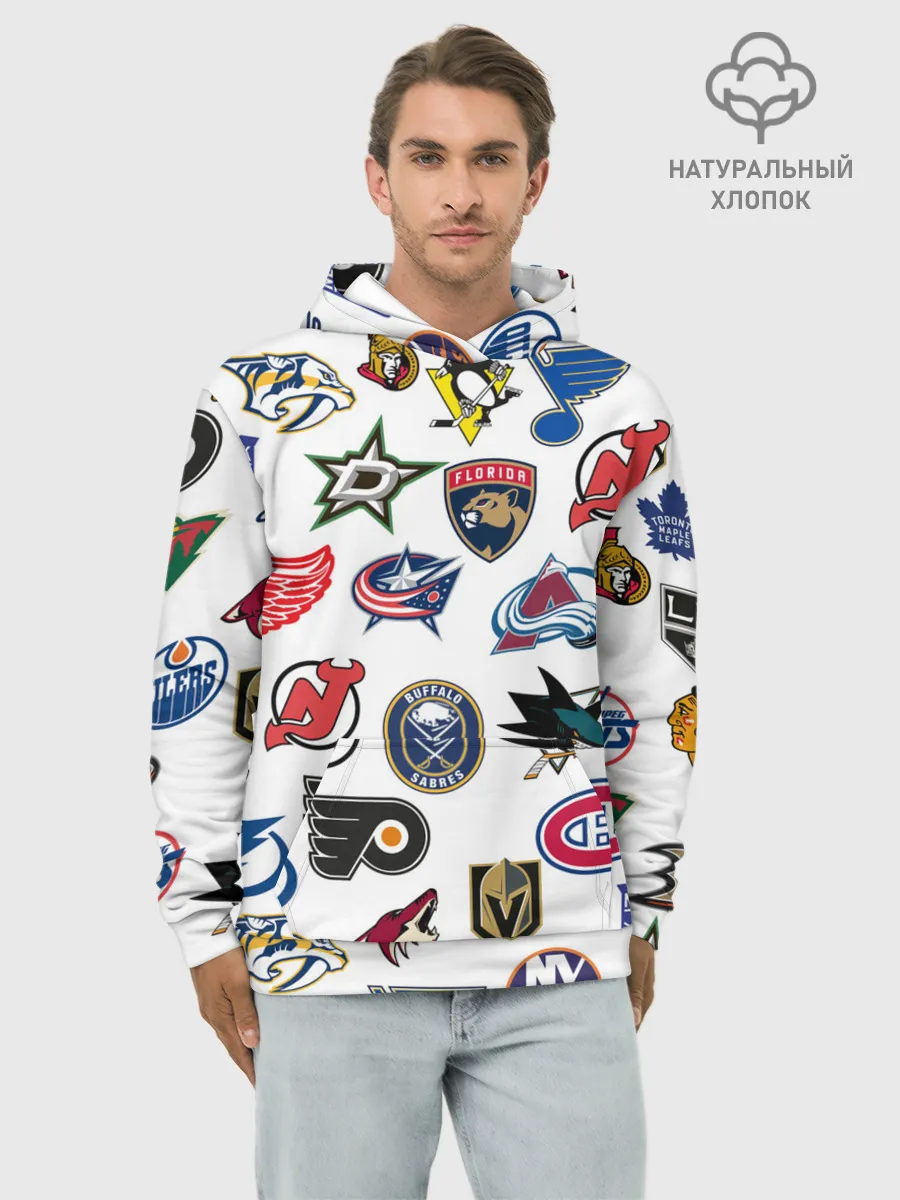 Худи мужской база хлопок / NHL PATTERN