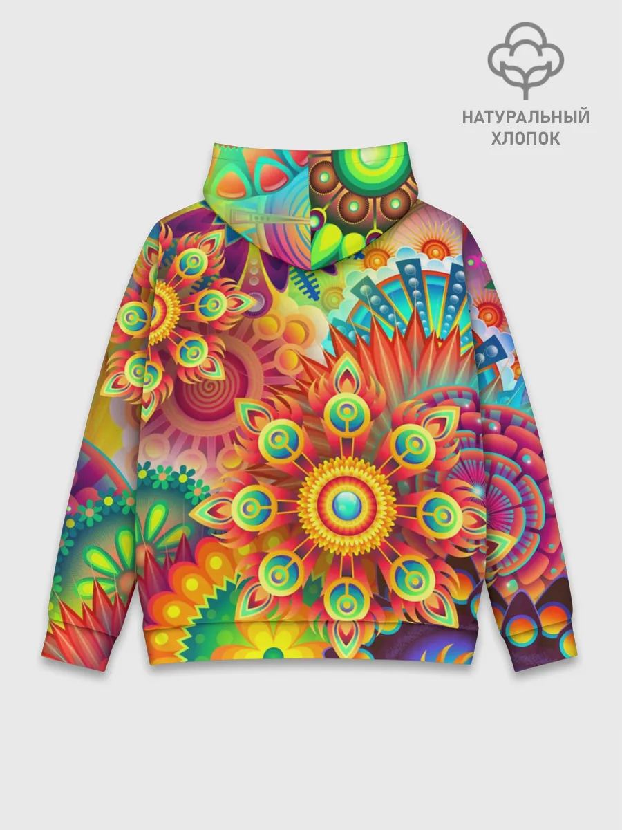 Худи мужской база хлопок / Психоделия | Яркая