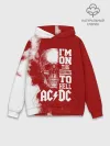 Худи мужской база хлопок / Im on the highway to hell AC/DC
