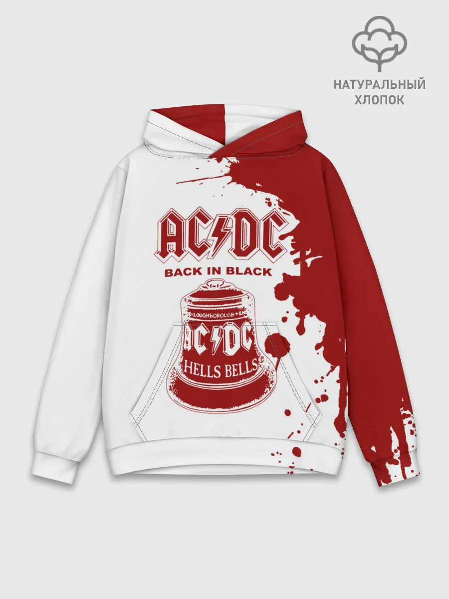 Худи мужской база хлопок / AC/DC Back in Black