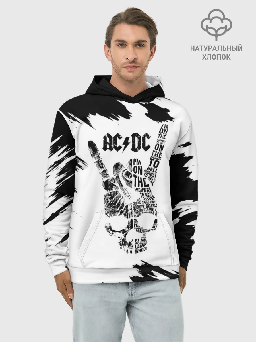 Худи мужской база хлопок / AC/DC