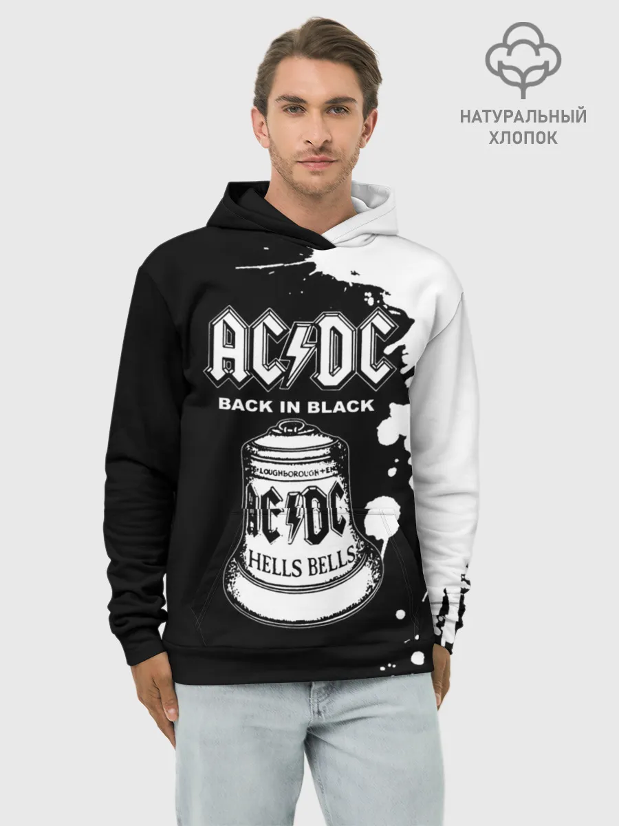 Худи мужской база хлопок / AC/DC Back in Black