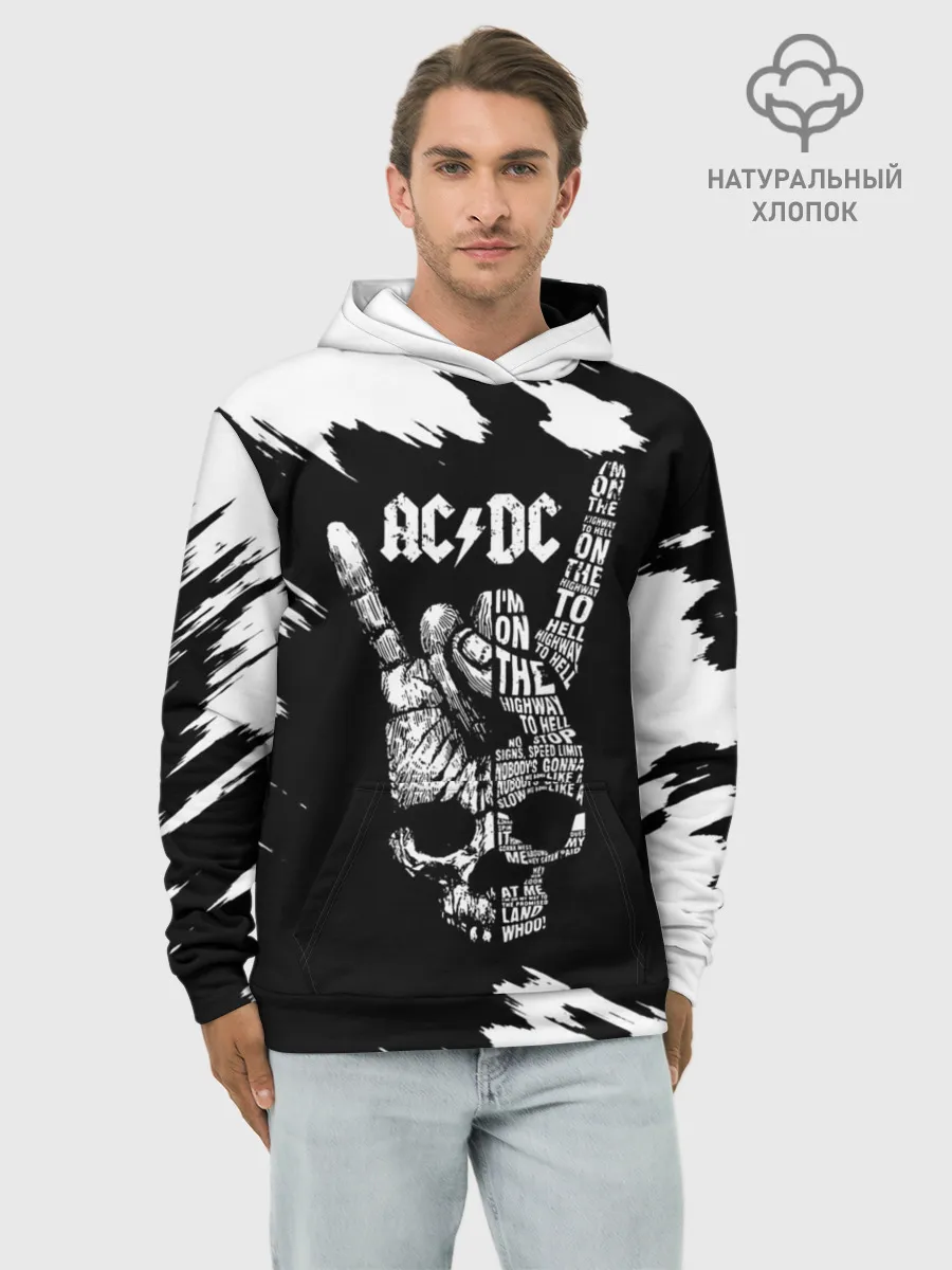 Худи мужской база хлопок / AC/DC