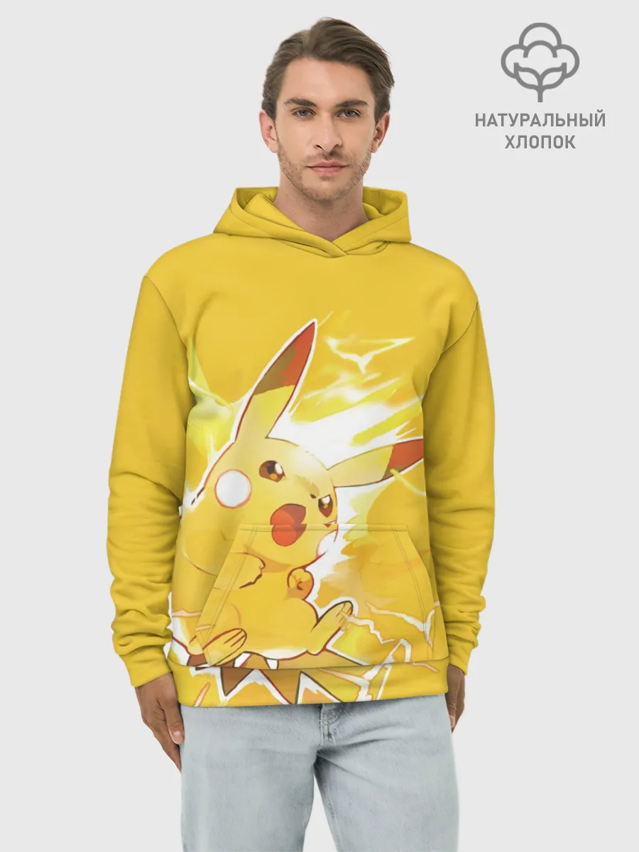 Худи мужской база хлопок / PikaPika