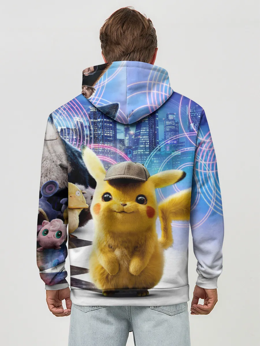 Худи мужской база хлопок / Детектив Пикачу