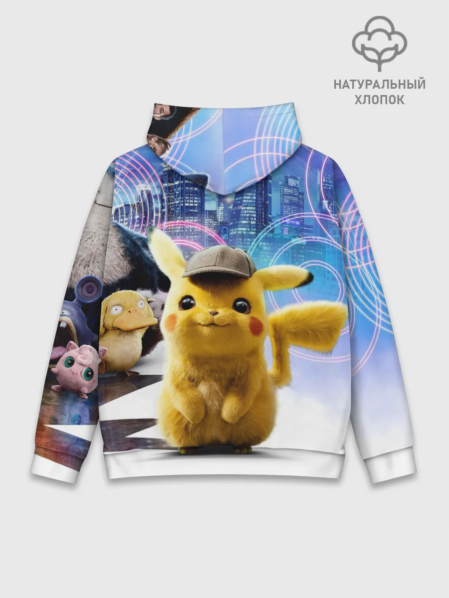 Худи мужской база хлопок / Детектив Пикачу