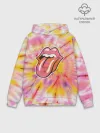 Худи мужской база хлопок / Rolling Stones tie-dye