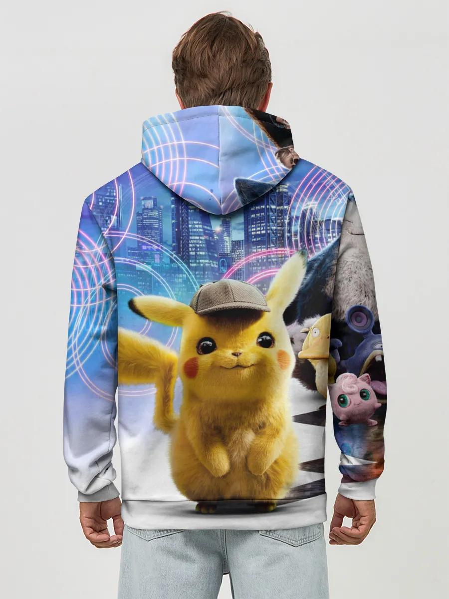 Худи мужской база хлопок / Детектив Пикачу