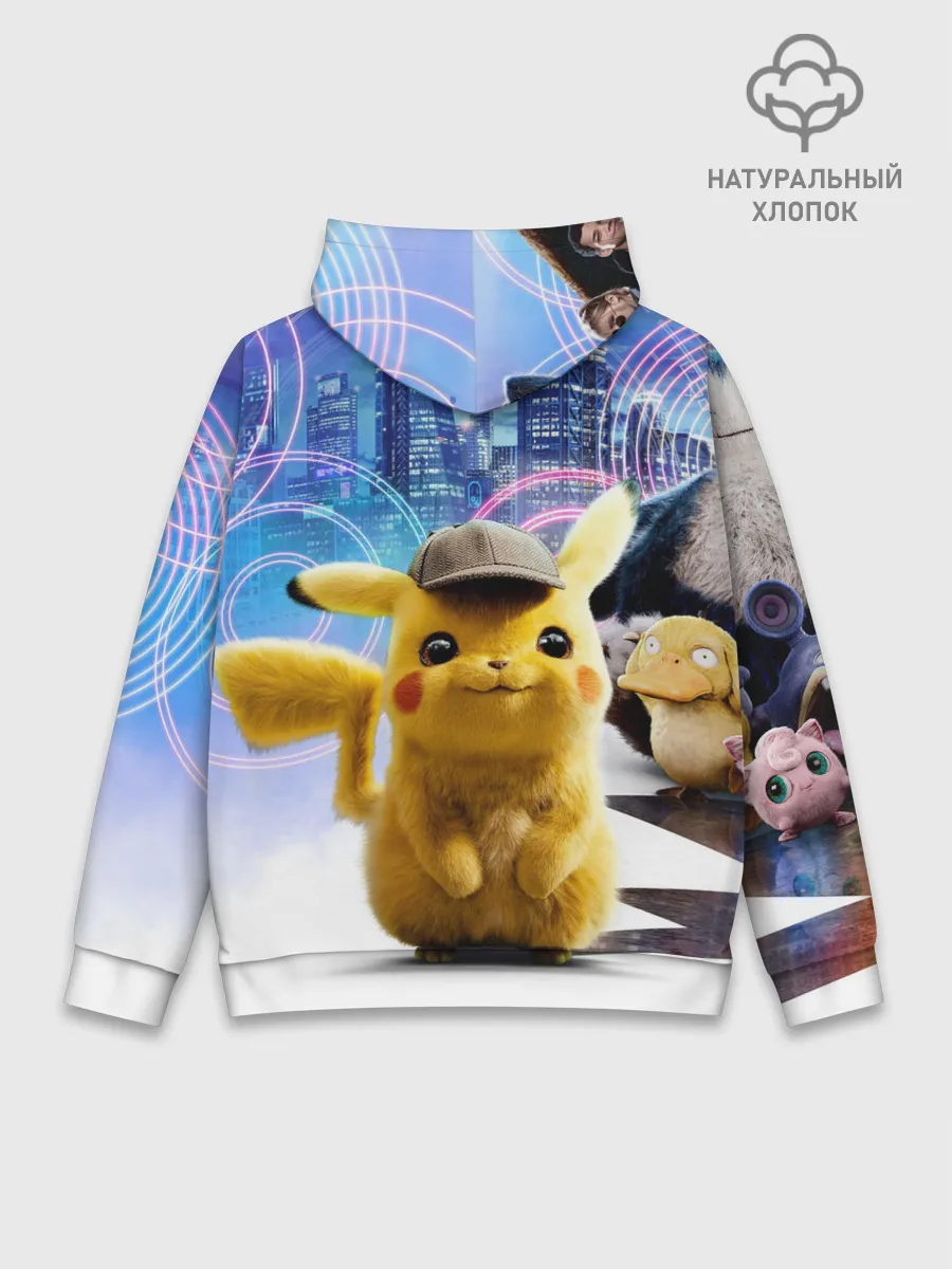Худи мужской база хлопок / Детектив Пикачу