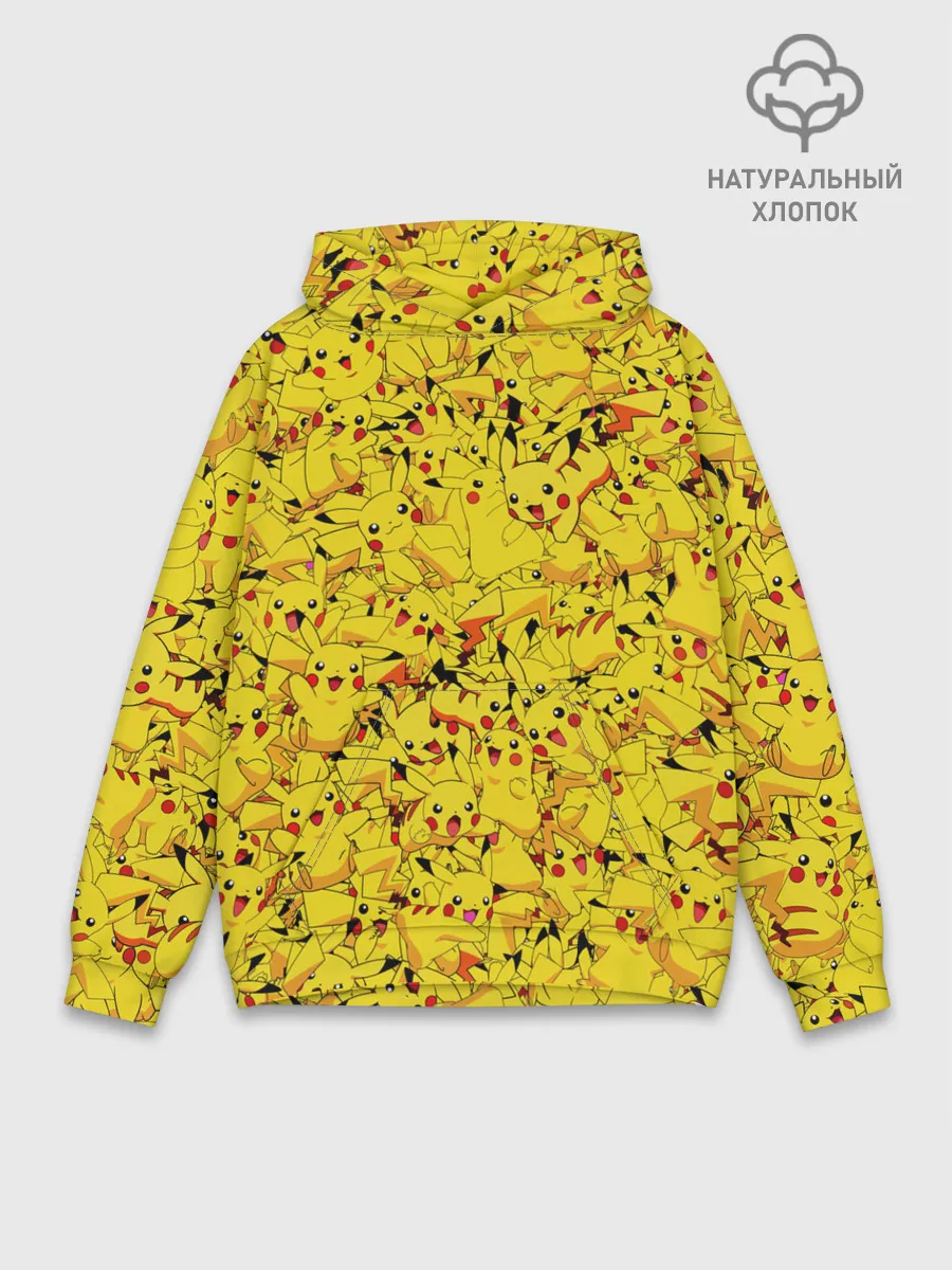 Худи мужской база хлопок / Пикачу