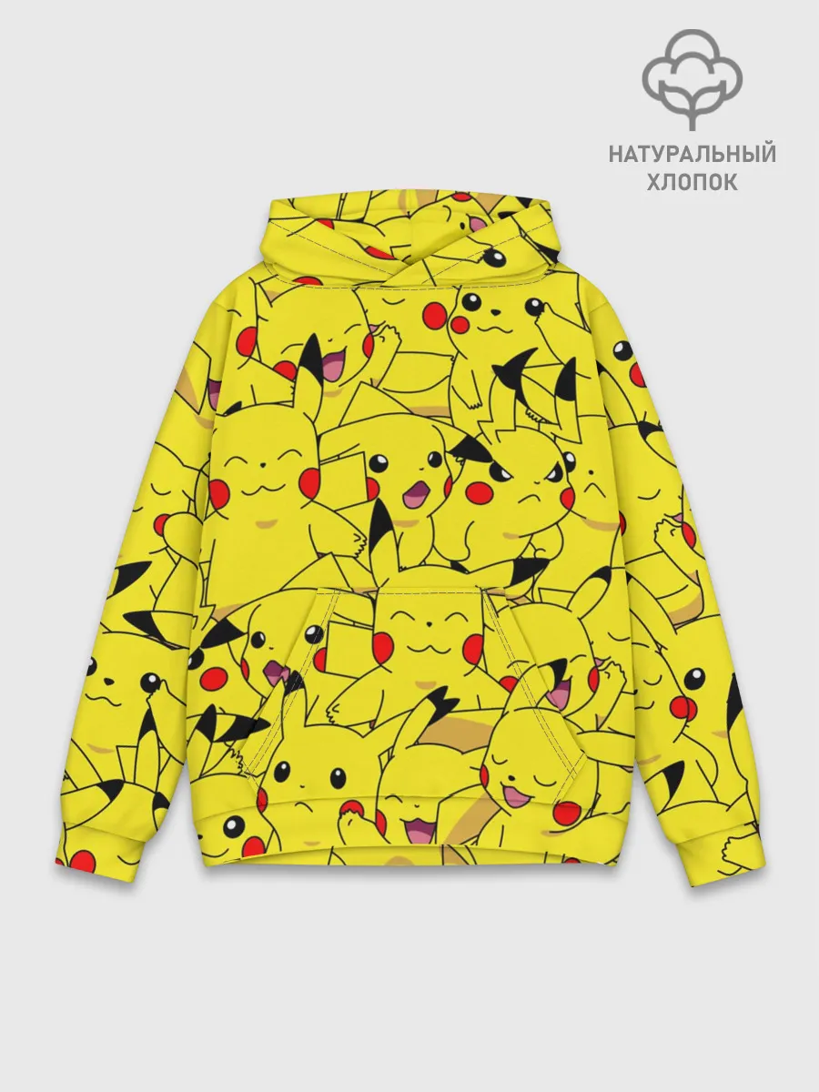 Худи мужской база хлопок / ПИКАЧУ